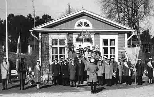Seminariets kör vid Brostugan 1960.